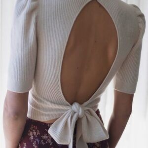 Reformation - Alida open back cashmere sweater